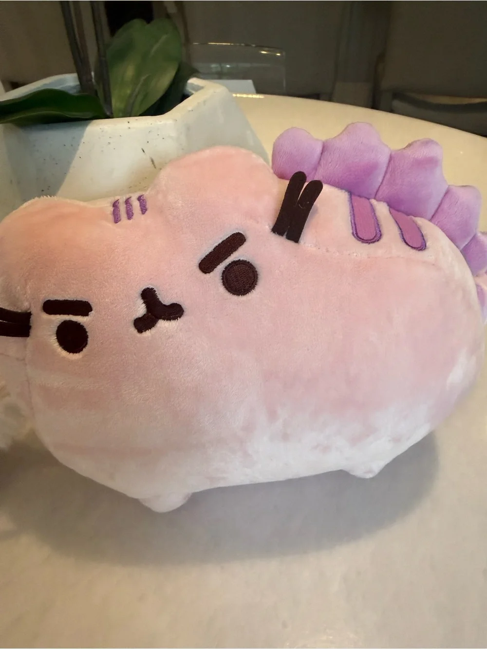 Plush Bunny-Ear and Pink Decorative Pusheen Pair